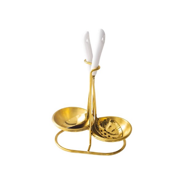 Soup Spoon Stylish Non-stick Stainless Steel Kitchen Soup Spoon for Kitchen-White