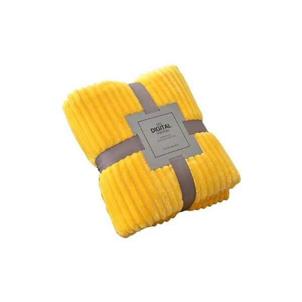JOYBUY Skin-friendly Soft Throw Blanket Polyester Air Conditioned Blanket for Sofa - Bright Yellow