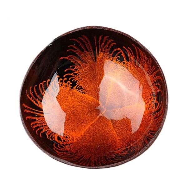 JOYBUY Splash Ink Coconut Shell Candy Storage Bowl Container Desk Ornament Home Decor-6#