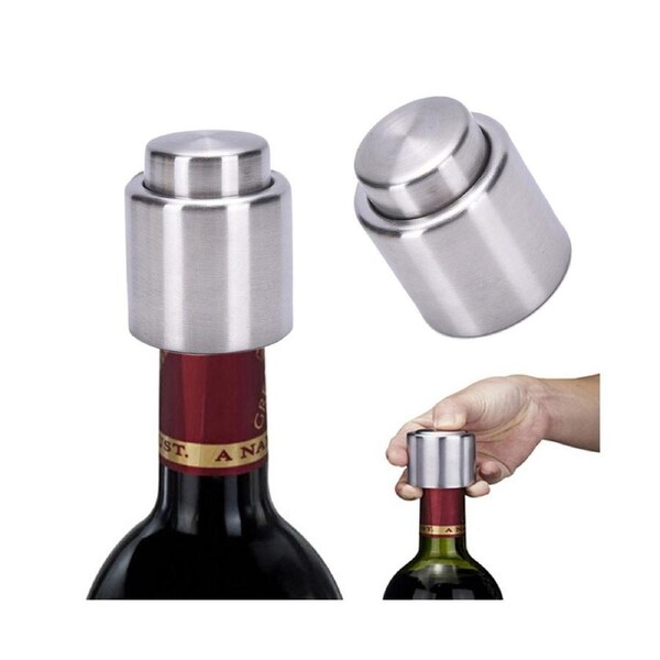 Stainless Steel Pressing Bar Red Wine Bottle Stopper Plug Vacuum Cap Sealer