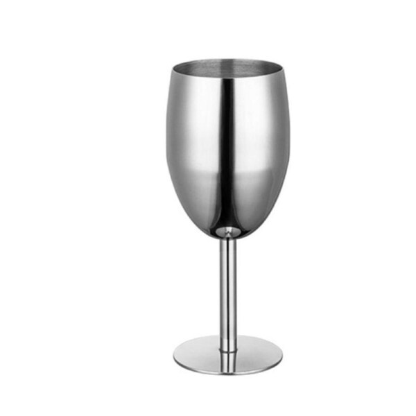 Stainless Steel Red Wine Goblet Bar Party Beer Juice Drink Champagne Cup