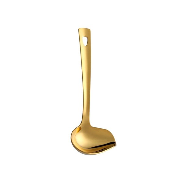 Stainless Steel Duck Mouth Oil Spoon Hanging Hot Pot Soup Ladle Scoop Tableware-Golden
