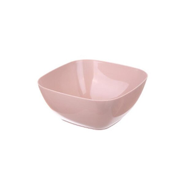 Square Bowl Unbreakable Multifunctional Plastic Eco-friendly Salad Fruit Bowl for Kitchen-Pink
