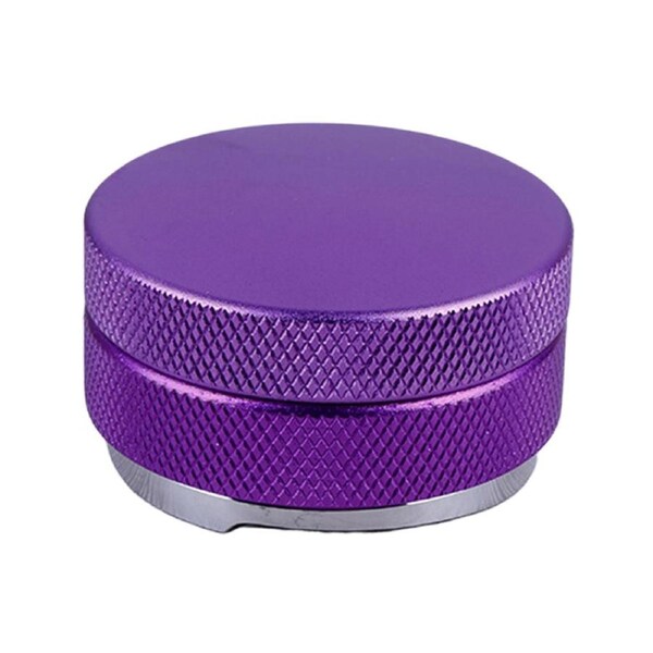 Stainless Steel Adjustable Height Espresso Powder Distributor Coffee Tamper-Purple