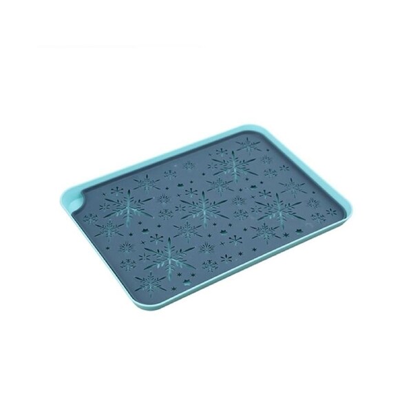 JOYBUY Storage Tray Eco-friendly Hollow Pattern Rectangular Dessert Tray Supplies for Home-Blue - Blue