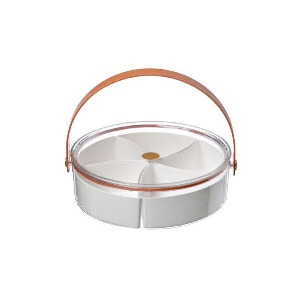 Storage Box Large Capacity Multi-compartments Plastic Transparent Creative Candy Snack Organizer Box for Home-B