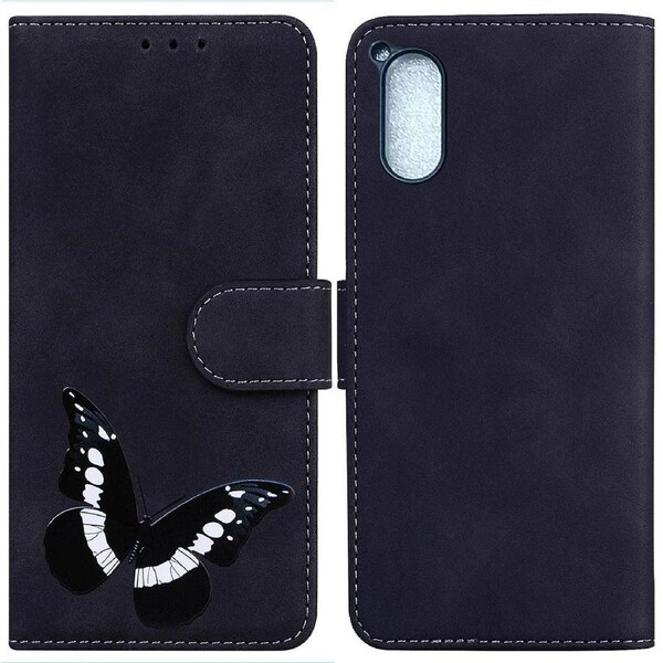 For Sony Xperia 5 V Book Style Butterfly Printing Stand Wallet Case Pu Leather+tpu Phone Cover