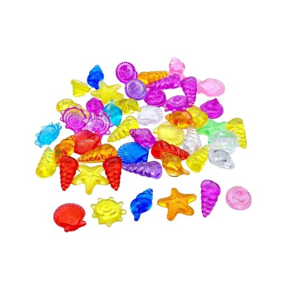 Simulated Small Animals Sea Animal Adventure Acrylic Mini Ducks Gems Set for Beach Scavenger Hunts Party Decoration - B