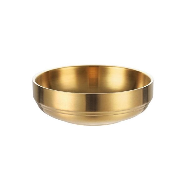 Stainless Steel Seasoning Dish Plate Sauce Ketch Rice Container Kitchen Utensils-Golden - Golden