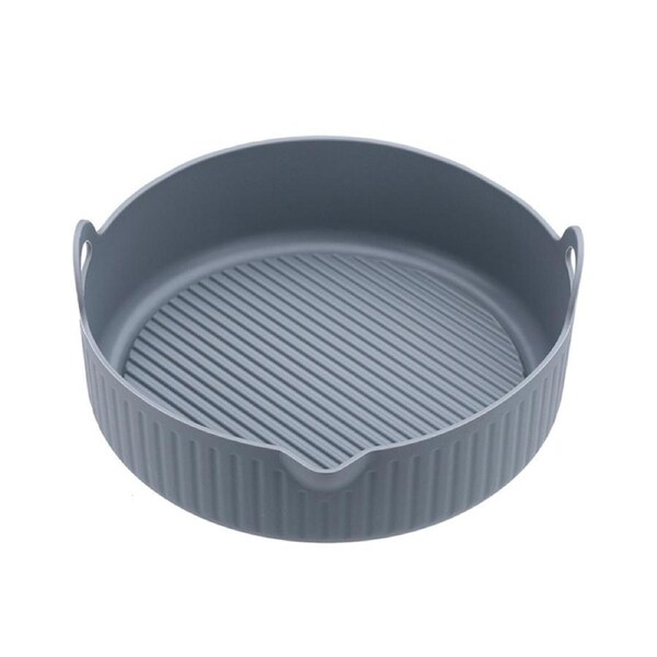 Steamer Liner Pad Wide Applications Heating Evenly Temperature with Handles Food Grade Barbecue Meat WaterAir Frying Pot Basket Replacement for Baking - Grey