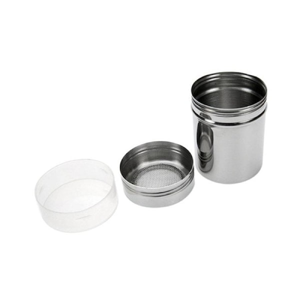 JOYBUY Stainless Steel Chocolate Shaker Flour Powder Icing Sugar Coffee Sifter + Lid