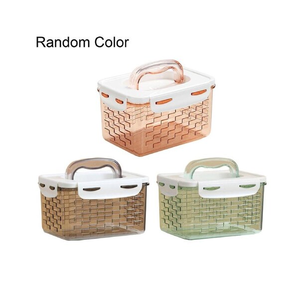 Storage Box Large Capacity Anti-deform Plastic Refrigerator Food Storage Container with Lid for Home