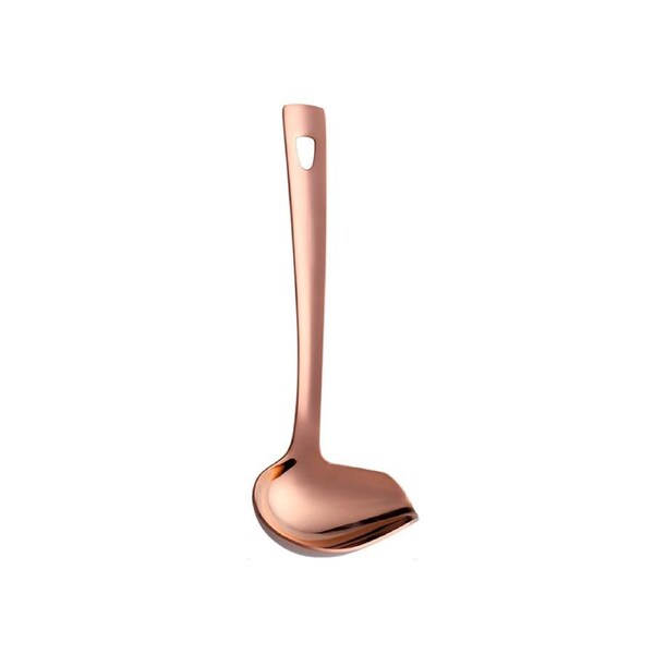 Stainless Steel Duck Mouth Oil Spoon Hanging Hot Pot Soup Ladle Scoop Tableware-Rose Gold