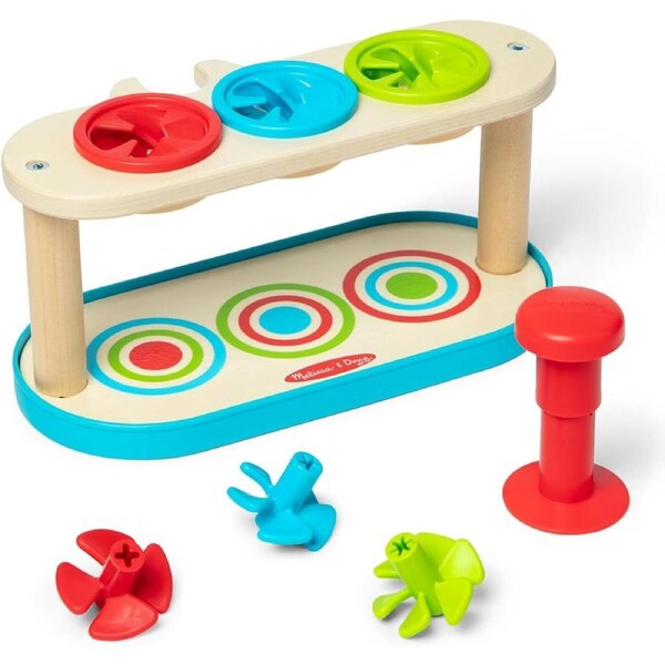 Melissa & Doug - Match & Push Spinning Tops