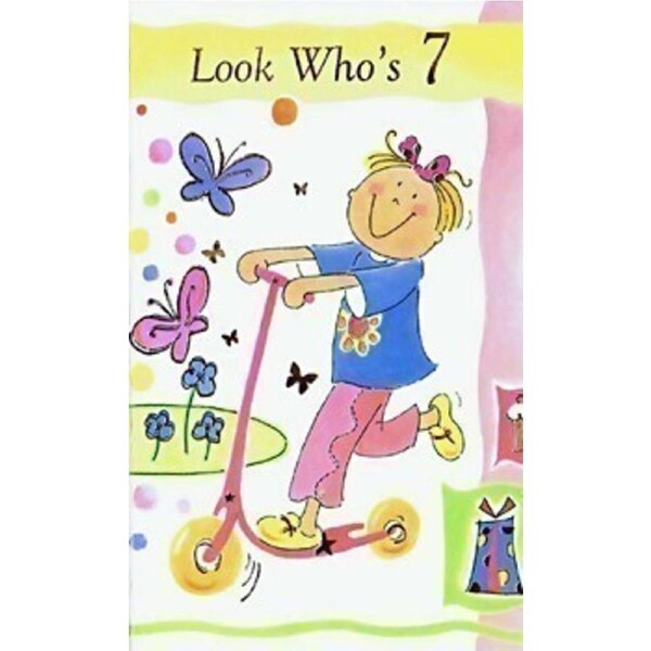 7th Birthday Girl - Girl on Scooter