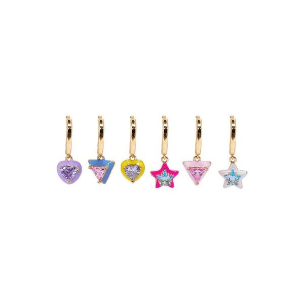 Colourful Geometric Earrings Glazed Zircon Fashion Dangle Sweet Jewelry