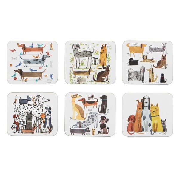 Ashdene Canine Capers Set of 6 Coasters