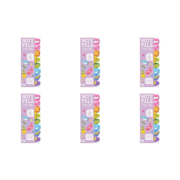 6x Ooly 128-Tabs Sticky Note Pals Kids/Child School Stationery 6y+ Doodle World