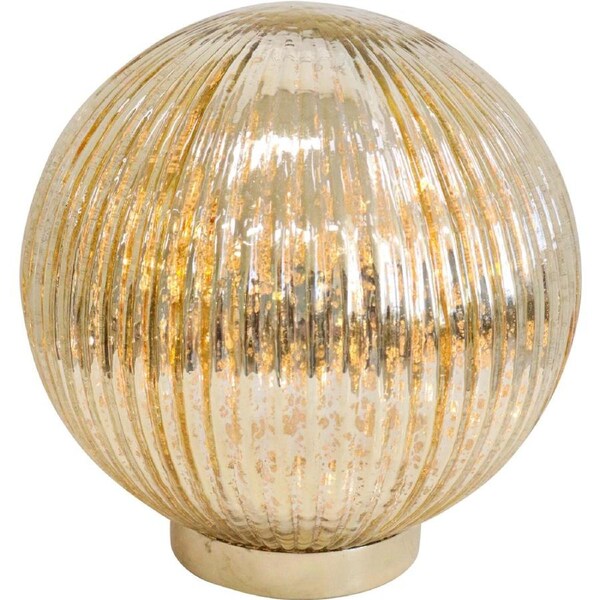 LVD LED Glass Ball Medium Round Home/Living Room Ornament Decor 20x22cm Gold
