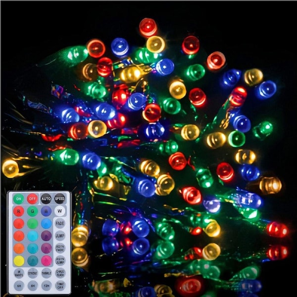 Samland 30m 300 Led Dynamic Colour Changing Christmas Fairy Light With Remote Control