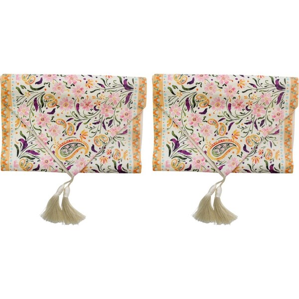 2PK LVD Polyester Exotic Sari Table Runner Home/Kitchen X-mas Decor 33x180cm