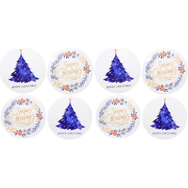 8pc LVD Seasons Greetings Coasters Home/Kitchen/Dining Table Decor 11x11cm