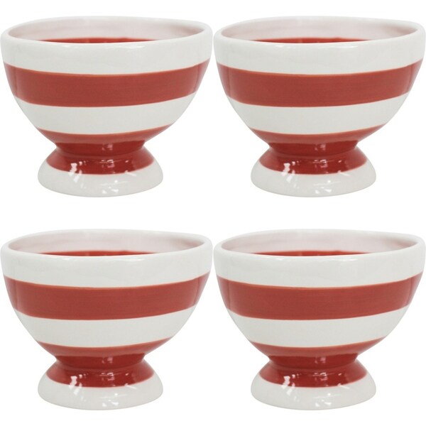 4PK LVD Ceramic Organic Bowl Cinnamon Large Home/Kitchen Display Decor 14x14cm