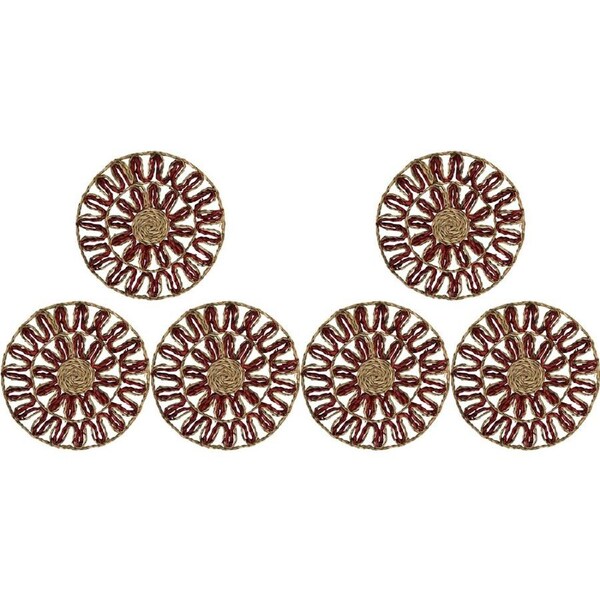 6PK LVD Seagrass Placemat Russet Home/Kitchenware Table Decor 35x35cm Natural