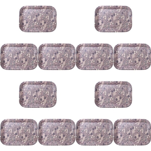 12PK LVD Melamine Tray Dewberry Tray Home/Kitchen Decor 30x21cm Rectangle Purple