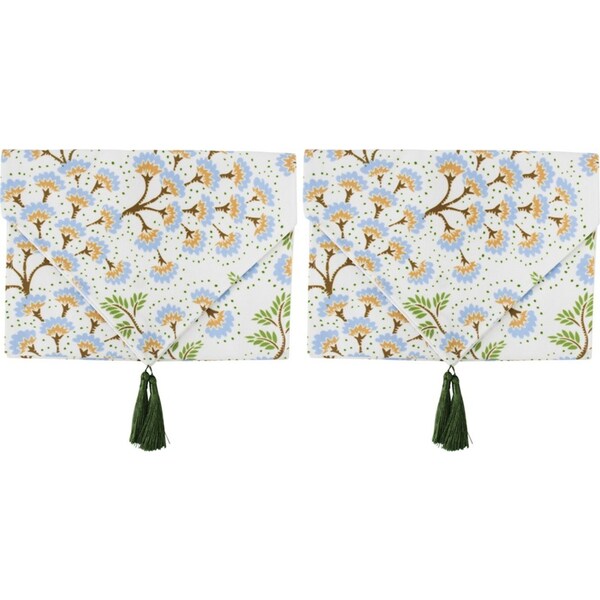 2PK LVD Polyester Table Runner Botanical Home Kitchen Dining Tableware 30x180cm