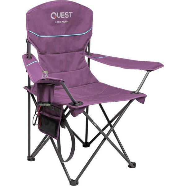 Quest Outdoors Steel Frame/Polyester Little Mutha Folding Camp Chair Purple