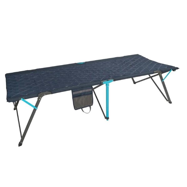 Quest Outdoors Steel Frame Fast Bed XC Jumbo 90 Folding Camp Stretcher Blue