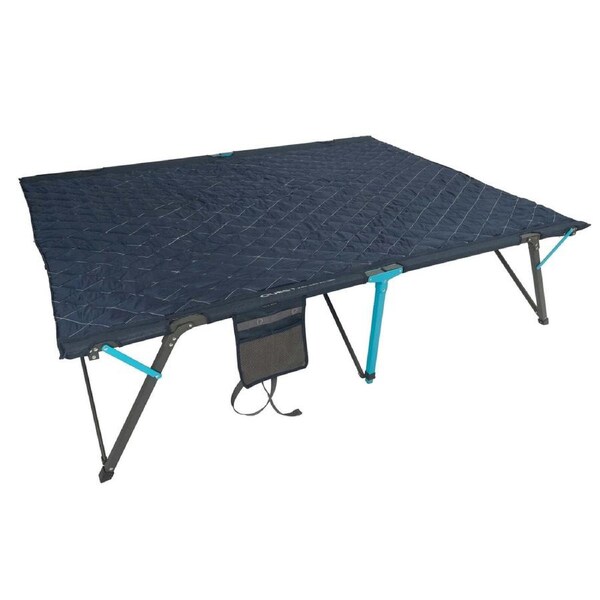 Quest Outdoors Steel Frame Fast Bed XC Queen 150 Folding Camp Stretcher Blue