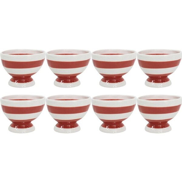 8PK LVD Ceramic Organic Bowl Cinnamon Large Home/Kitchen Display Decor 14x14cm