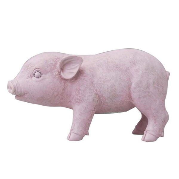 White Moose Resin Pig Money Saver Box Home/Room Ornament Display Decor Pink