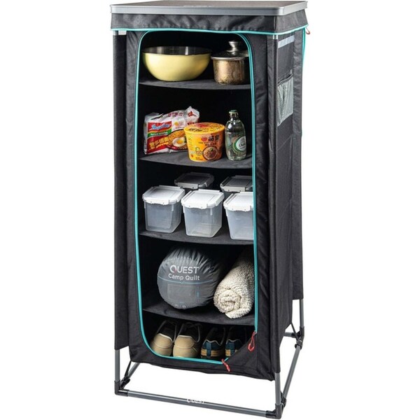 Quest Outdoors 135x48cm Pop Top 5 Shelf Camping Cupboard Storage Furniture
