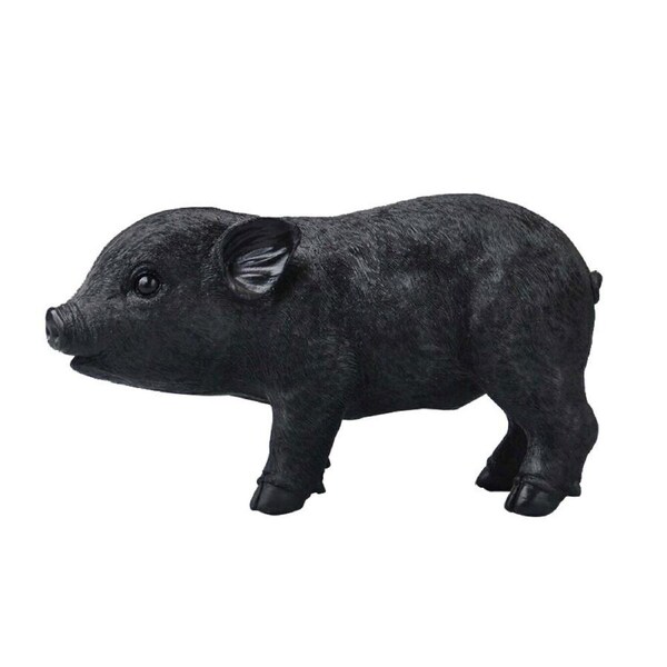 White Moose Resin Pig Money Saver Box Home/Room Ornament Display Decor Black