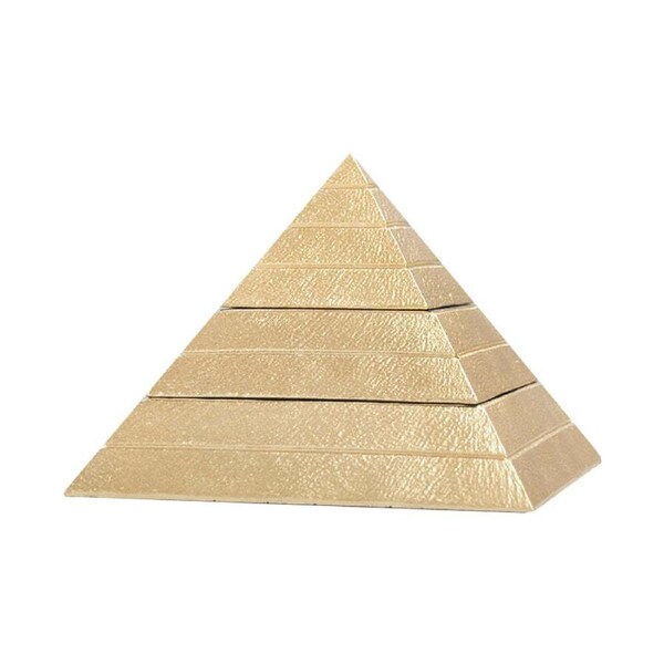 White Moose Resin Pyramid Storage Box Home/Tabletop Ornament Decor Gold