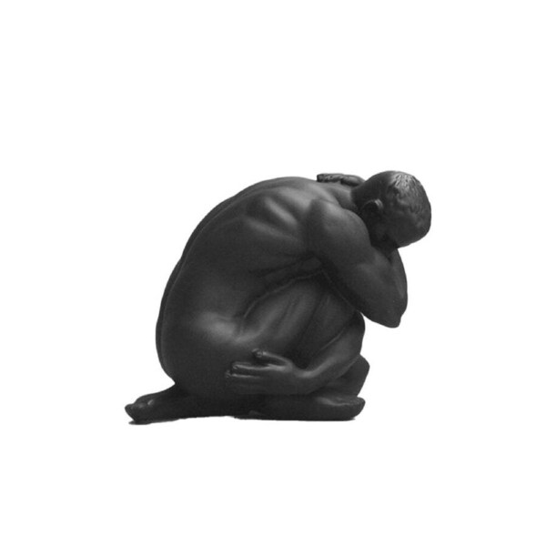 White Moose Resin Body Sculpture Aydian Home/Office Ornament Decor Black