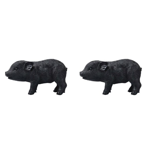 2x White Moose Resin Pig Money Saver Box Home/Room Ornament Display Decor Black
