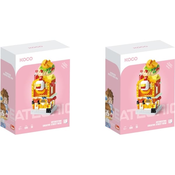 2x 283pc Koco Fried Chicken Restaurant Childrens Building Bricks/Blocks Toy 6y+