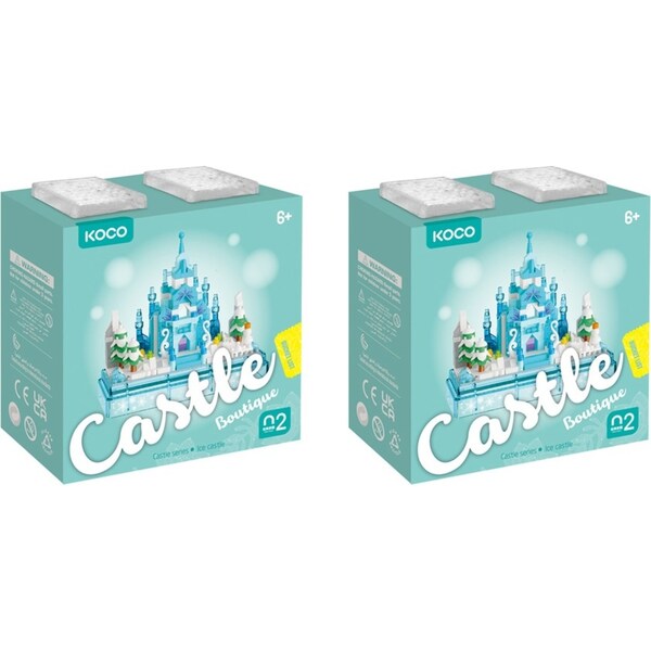2x 381pc Koco Castle Ice and Snow Castle Kids Building Bricks/Blocks Toy 6y+