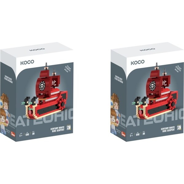 2x 300pc Koco Ship Kids/Children Building Bricks/Blocks Assemle Play Fun Toy 6y+