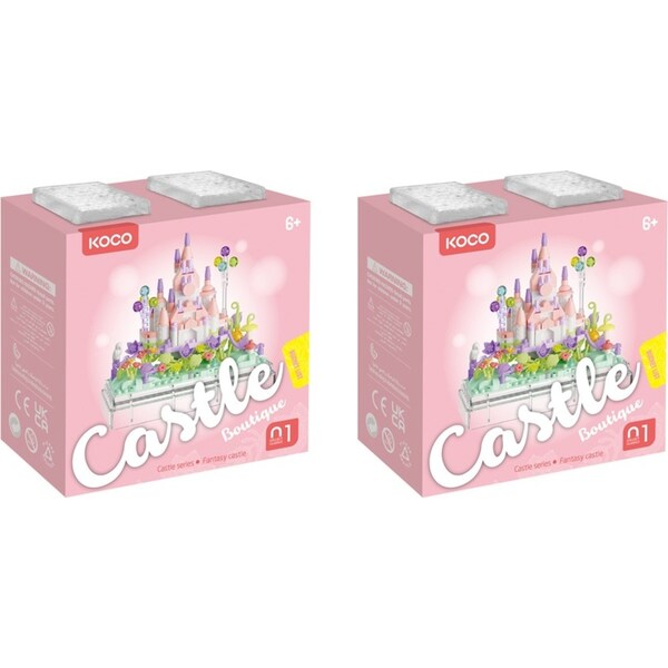 2x 414pc Koco Castle Dream Astle Kids Building Bricks/Blocks Assemble Toy 6y+
