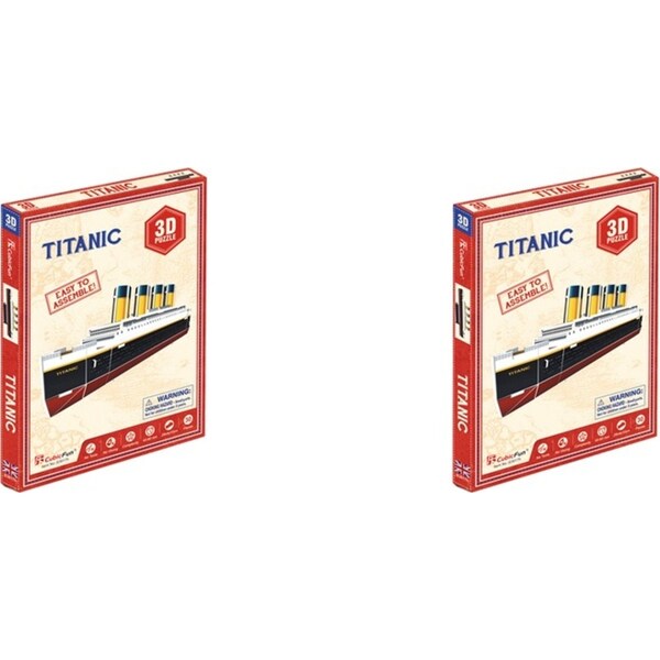 2x 30pc CubicFun Titanic Ship 3D Puzzle Childrens Interactive Building Toy 4y+