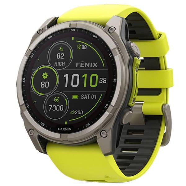 Garmin Fenix 8 Sapphire Solar Watch - Yellow 51mm