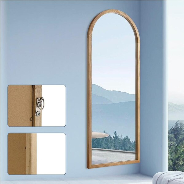600*1800*30mm Solid Wood Frame Wall Hung Vanity Mirror Makeup Home Decor