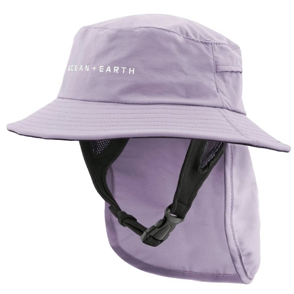 Ocean & Earth Bingin Youth 56cm Soft Peak Surf Hat with Chin Strap (Pale Lilac)