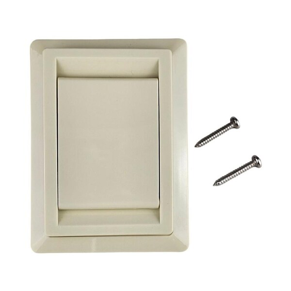 Universal Vacuvalve - Ducted vacuum cleaner wall inlet valve Almond
