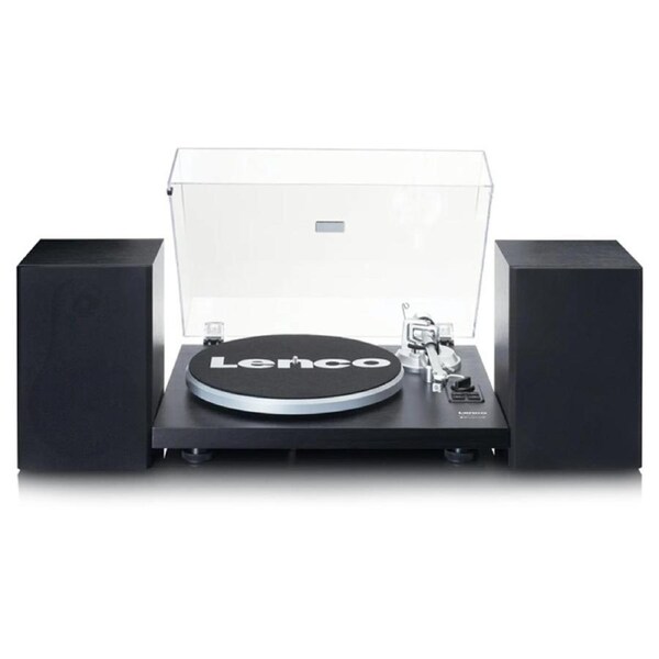 Lenco LS-500BK Turntable System with Speakers - Black